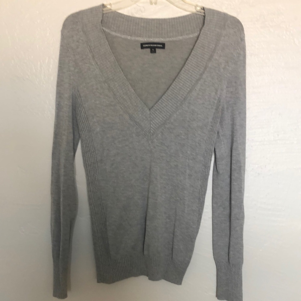 Soft Gray V-neck Sweater from Express